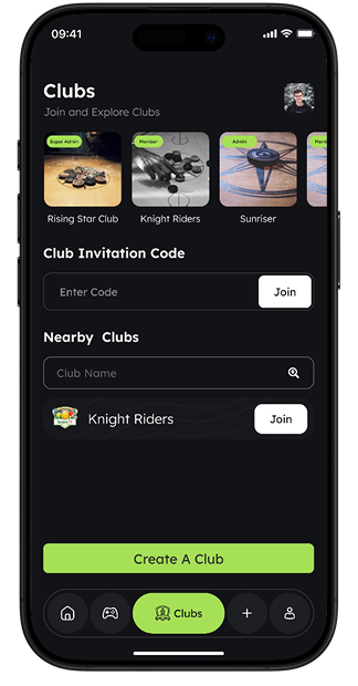 Club & Organization Hub app screen