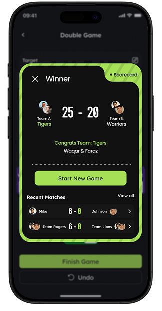 Live Match Scoring app screen